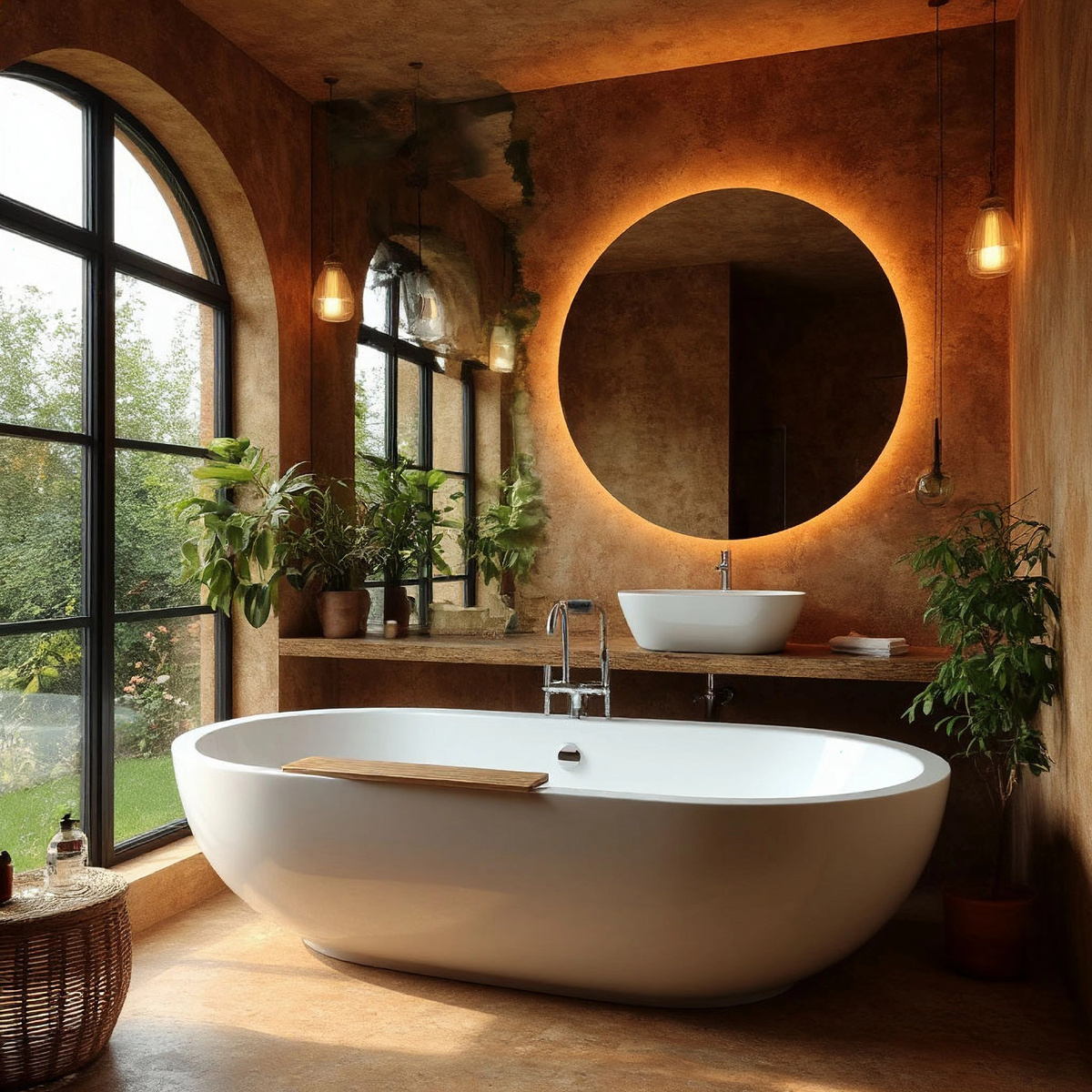 Уникальный дизайн ванной.