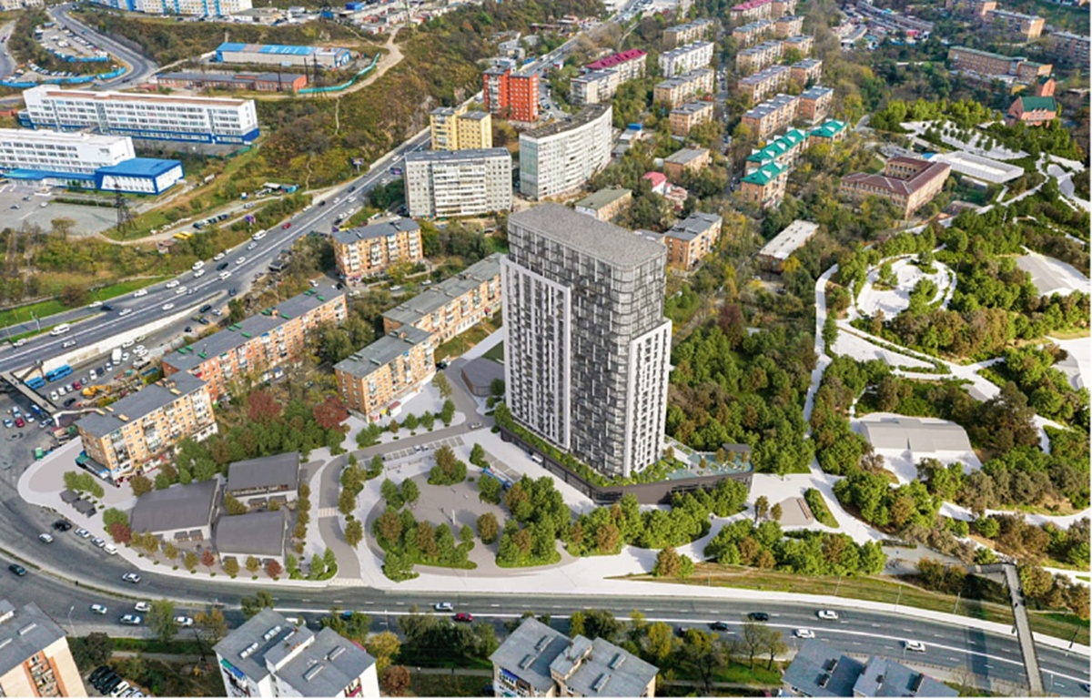 Новый жилой кластер с социальной инфраструктурой построят на улице Адмирала Юмашева.  Фото: Фото: Администрация Владивостока / vlc.ru