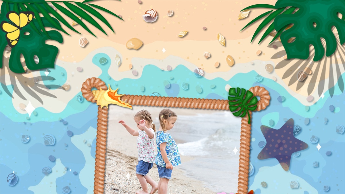 Слайд № 02 проекта Лето на море | Kids Sea для ProShow Producer