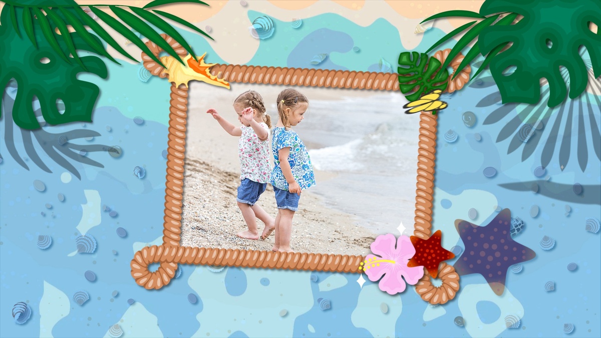 Слайд № 02 проекта Лето на море | Kids Sea для ProShow Producer