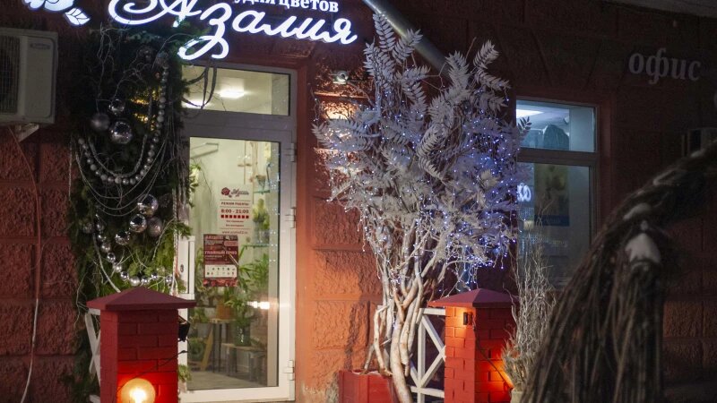     Как магазины и кафе Барнаула украсили к Новому году, 2024. Дарья Беркетова