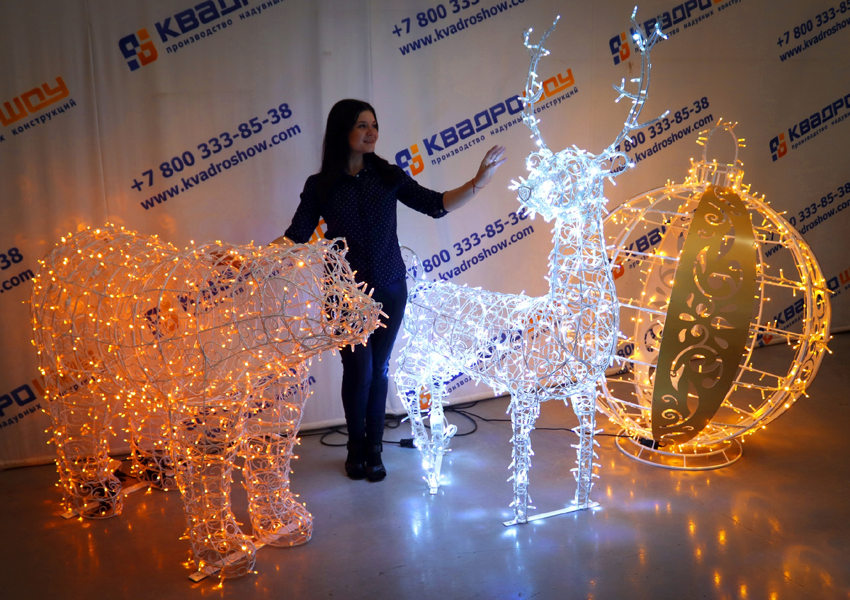Световые фигуры от компании КвадроШоу