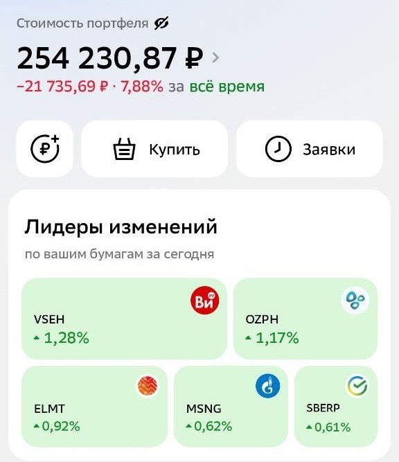 Скриншот стоимости портфеля на 01.11.2025 время 9-00 утра.