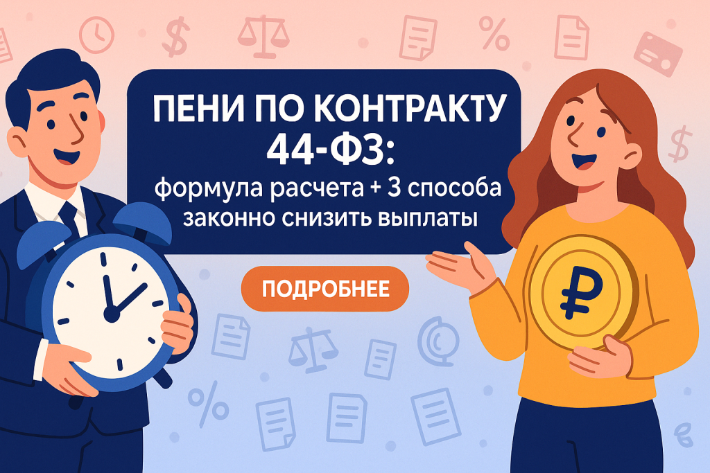    Пени по контракту 44-ФЗ: формула расчета + 3 способа законно снизить выплаты