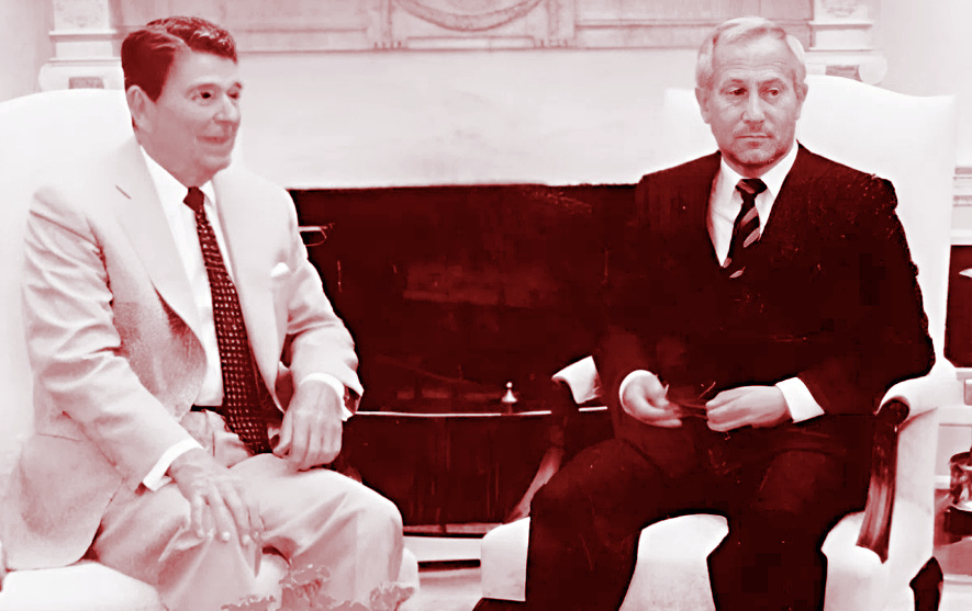 Перебежчик в компании президента США Рональда Рейгана.