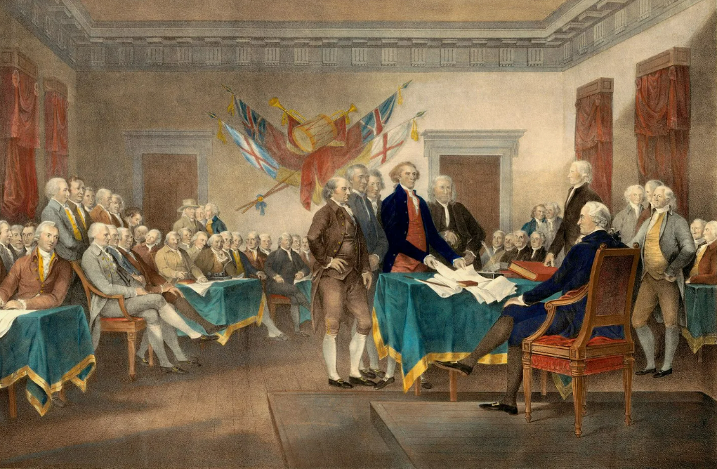 Принятие декларации Независимости ,1776г