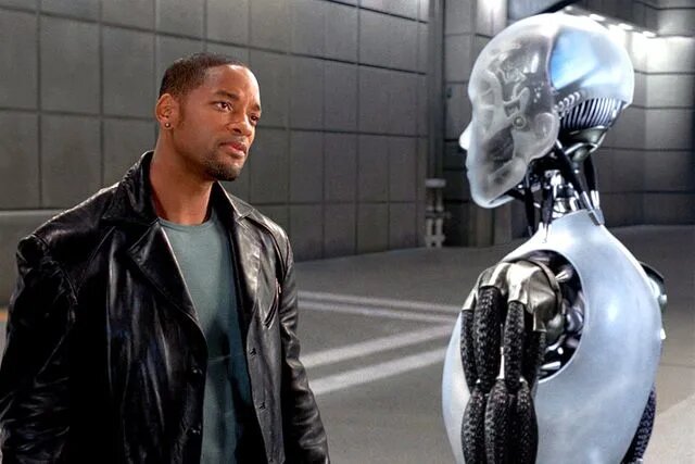 Кадр из фантастики Алекса Пройаса «Я, робот» 