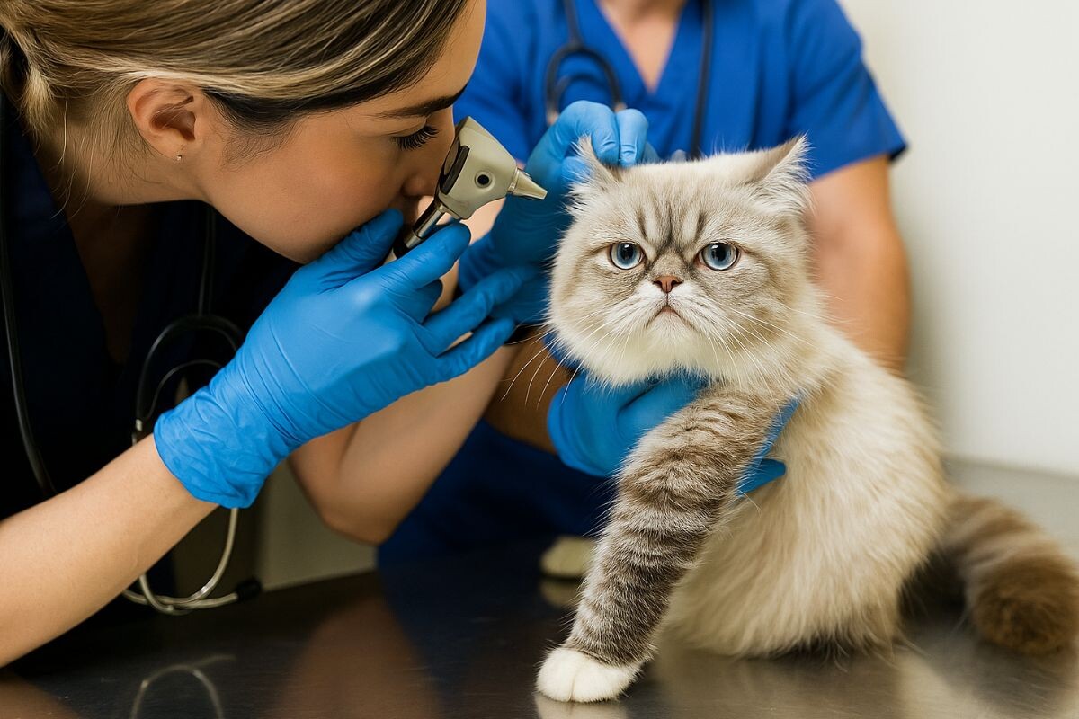 Осмотр кошки 