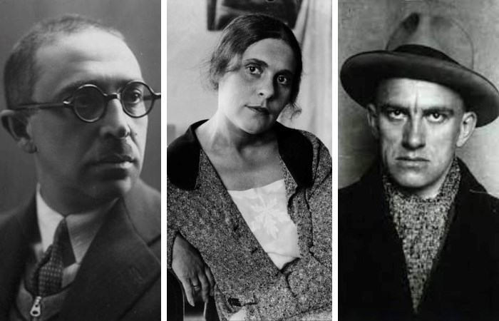 Дружная семья : О. Брик, Л. Брик, В. Маяковский