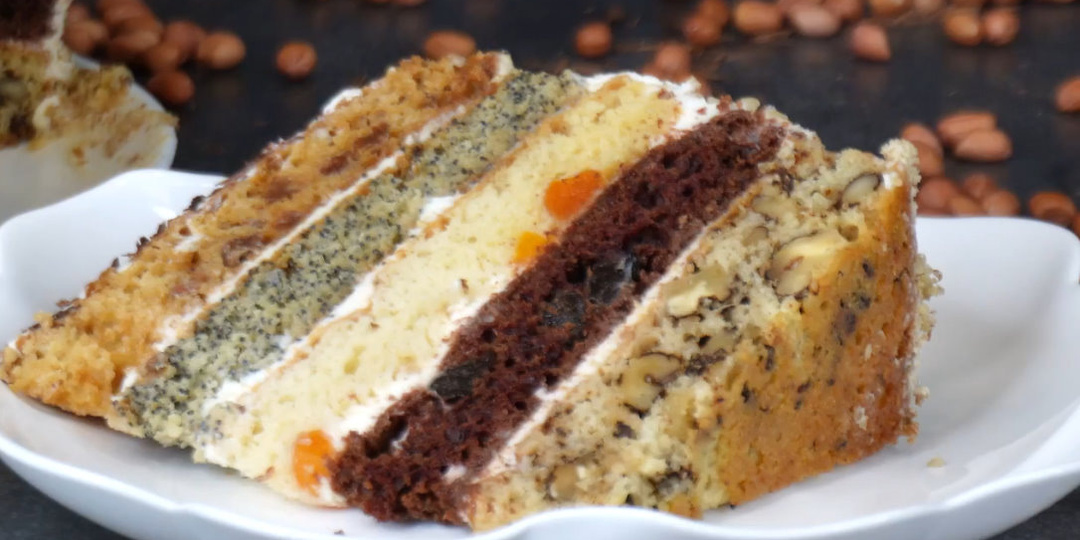 Торт «Женский каприз»– нежность в каждом кусочке! Хит из 90х: торт, который точно стоит приготовить (Пять коржей, один рецепт, не «Медовик»)