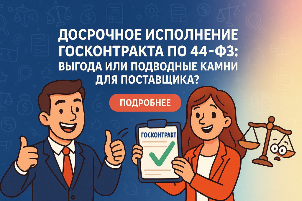    Досрочное исполнение госконтракта по 44-ФЗ: выгода или подводные камни для поставщика