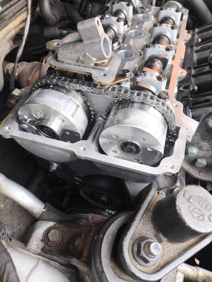 Заводская цепь не стоит по меткам, ведет к невозможности диагностики фазорегуляторов и проскока нескольких звеньев.