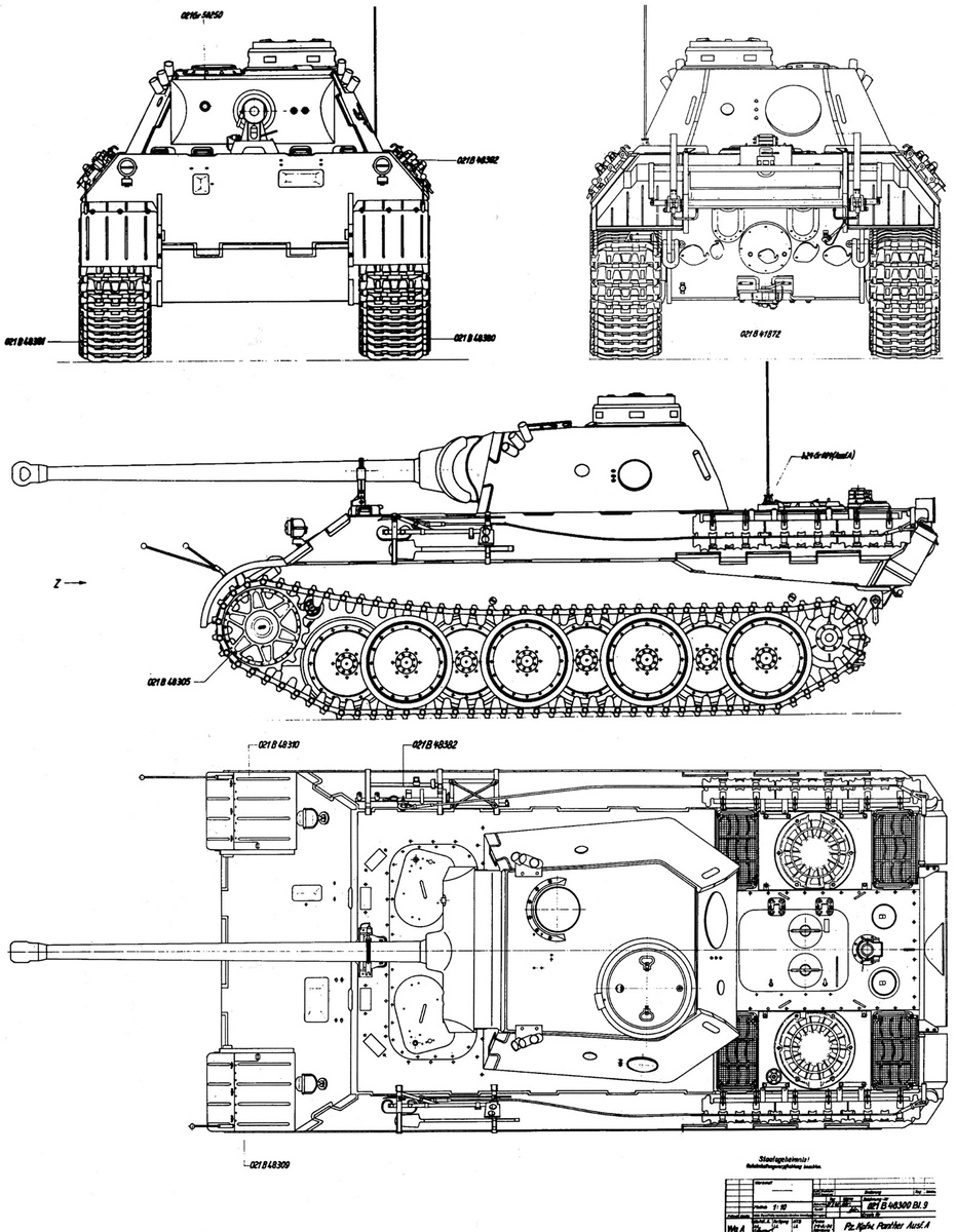 Таким серийный танк должен был стать по проекту. И иметь индекс Pz.Kpfw.Panther Ausf.A.