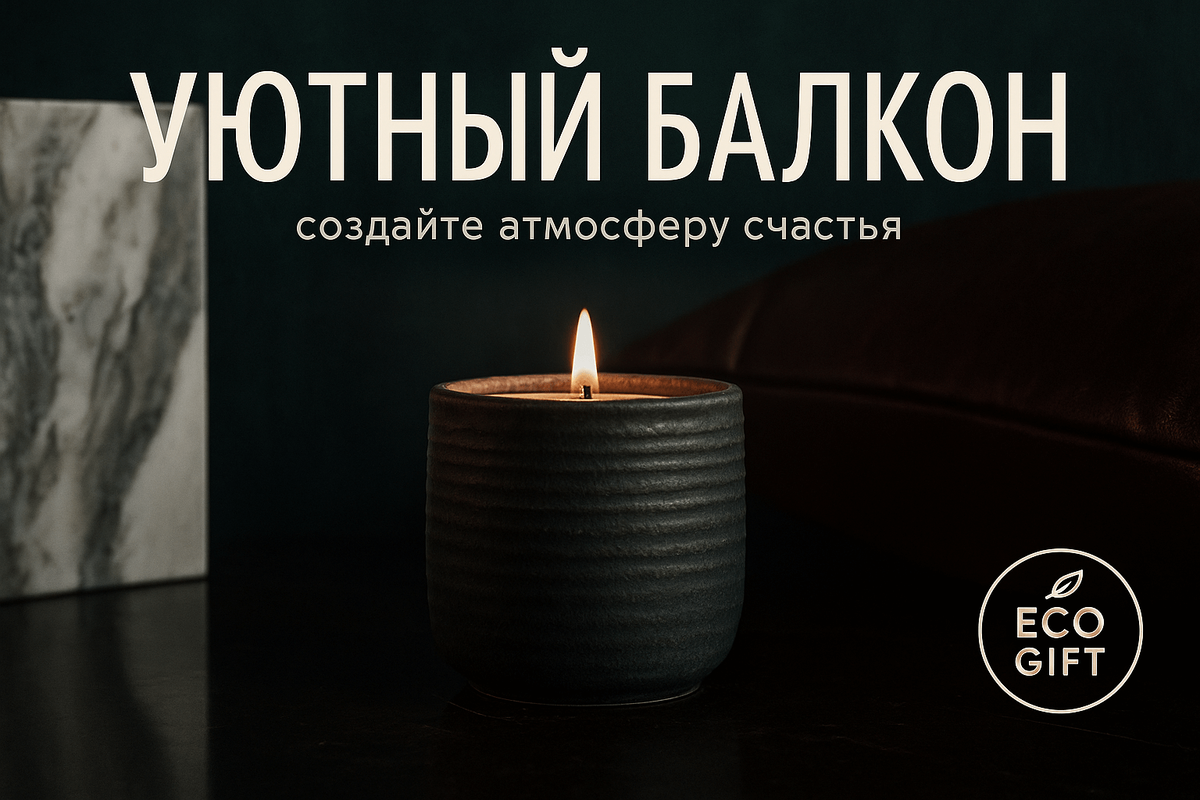    Как оформить балкон с ароматическими свечами и уютным текстилем Марина Погодина