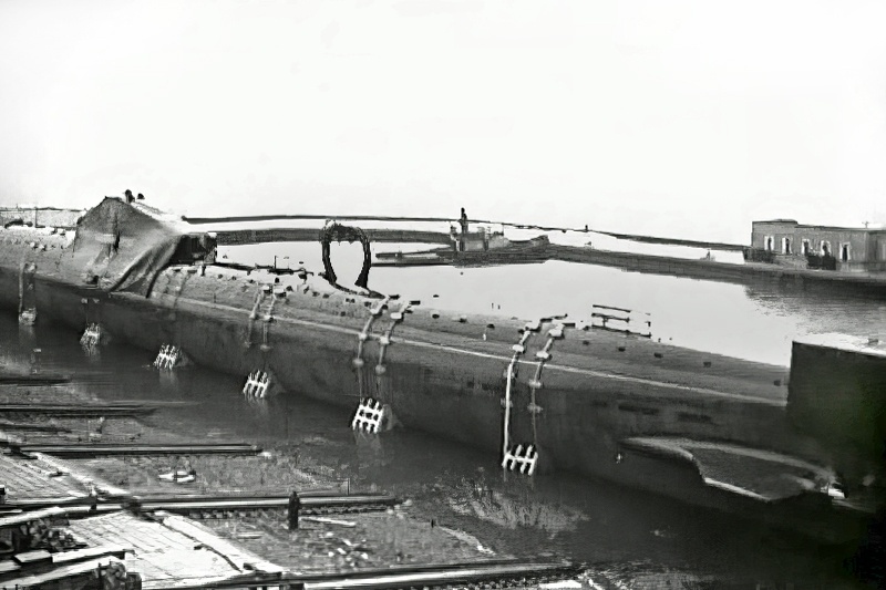 Фотография спуска К-3 на воду, найденная в интернете.