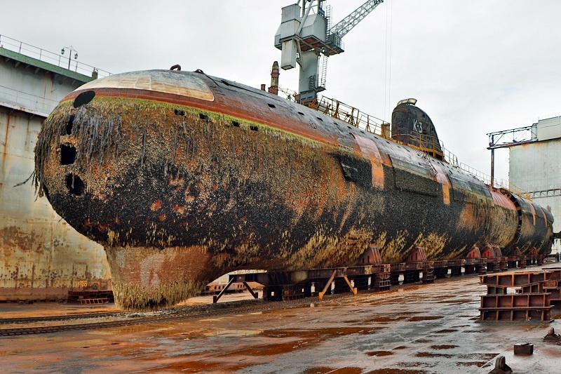 Первая советская атомная подлодка К-3 "Ленинский Комсомол". Её сохранили и сделали музей