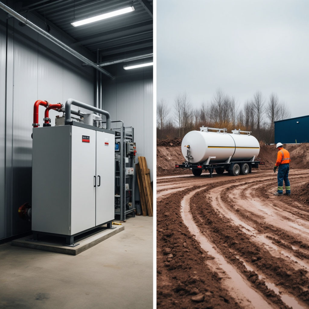 Дизельный котёл и газгольдер