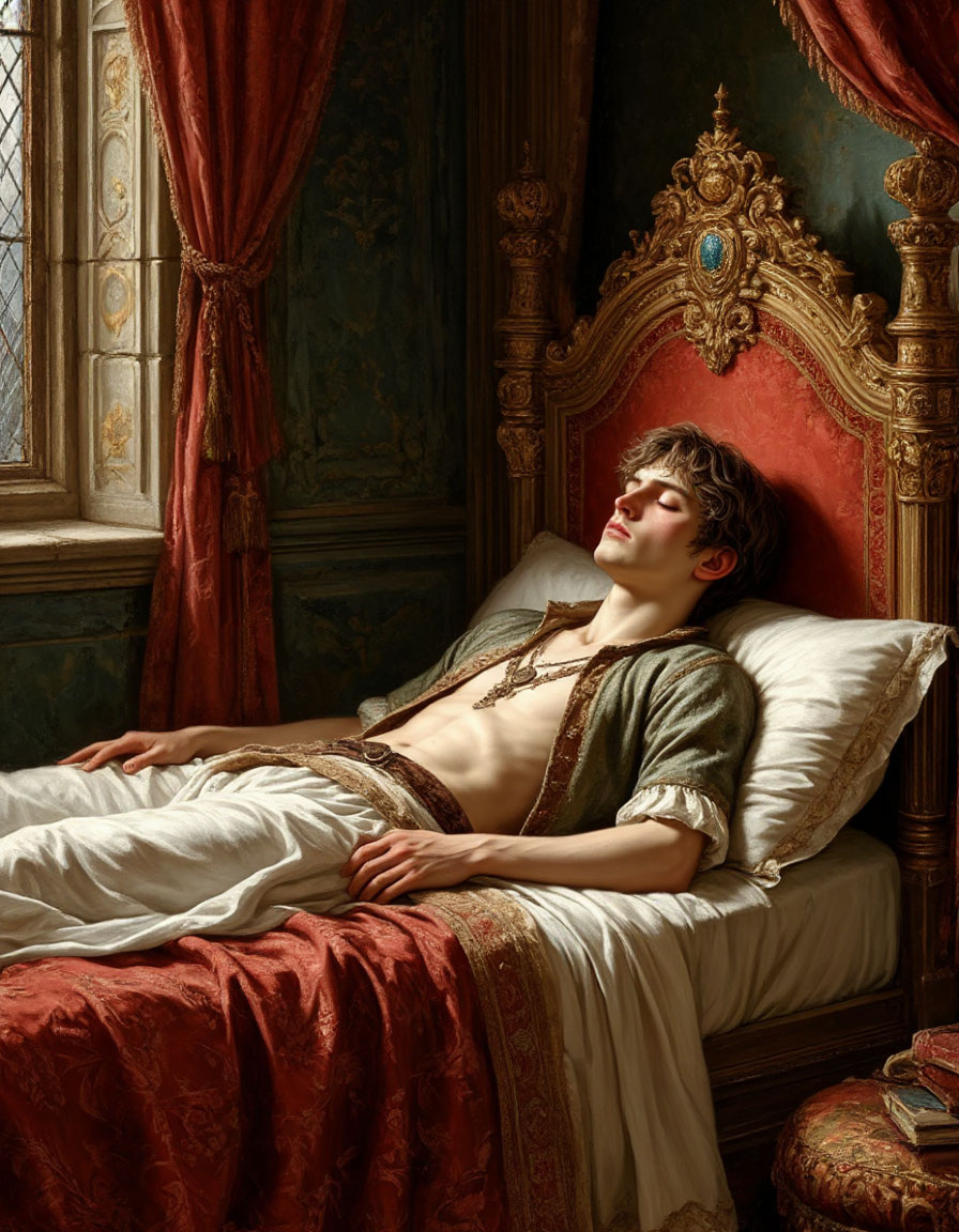 Кави Вольф в княжеском замке. Иллюстрация создана нейросетью.