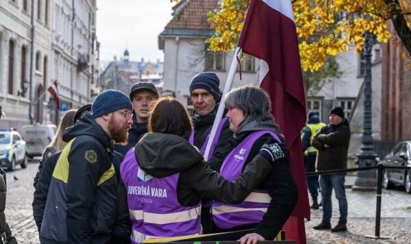 Противники выхода из Стамбульской конвенции в Риге © telegram /Jūlija Stepaņenko