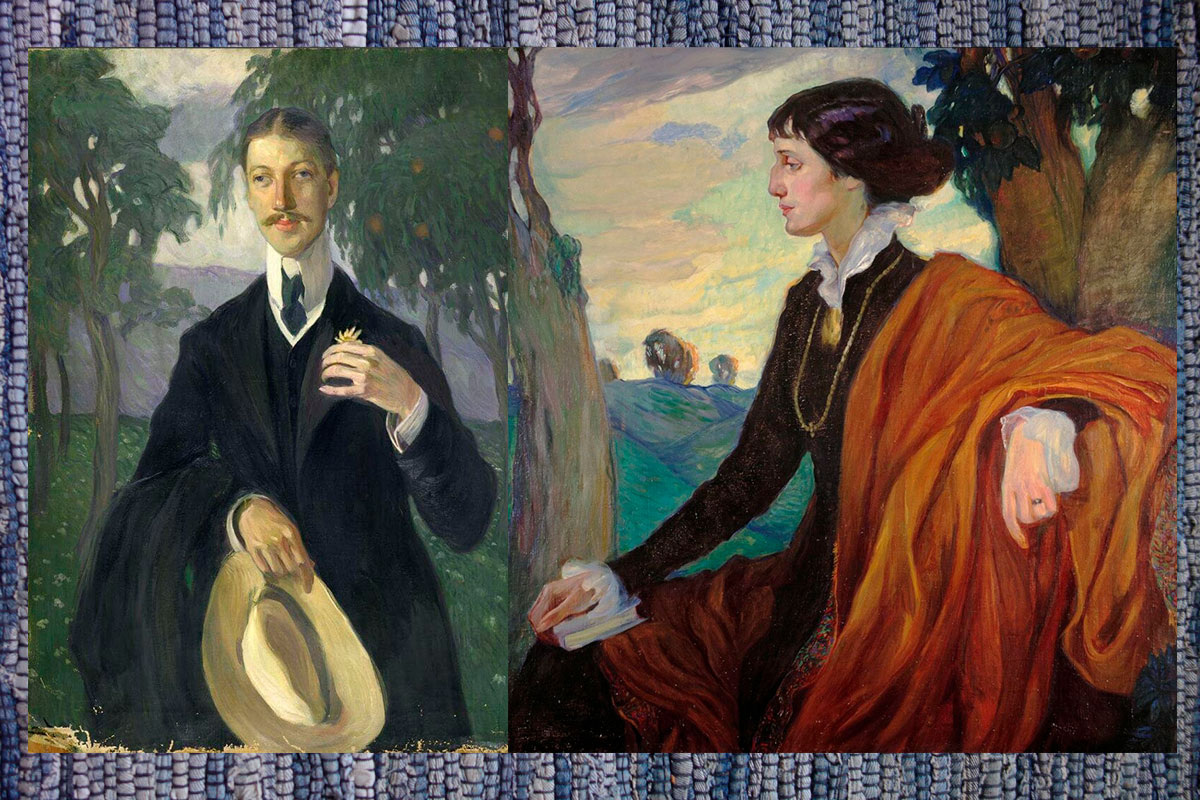 портреты Гумилева и Ахматовой. Художник Ольга Делла-Вос-Кардовская