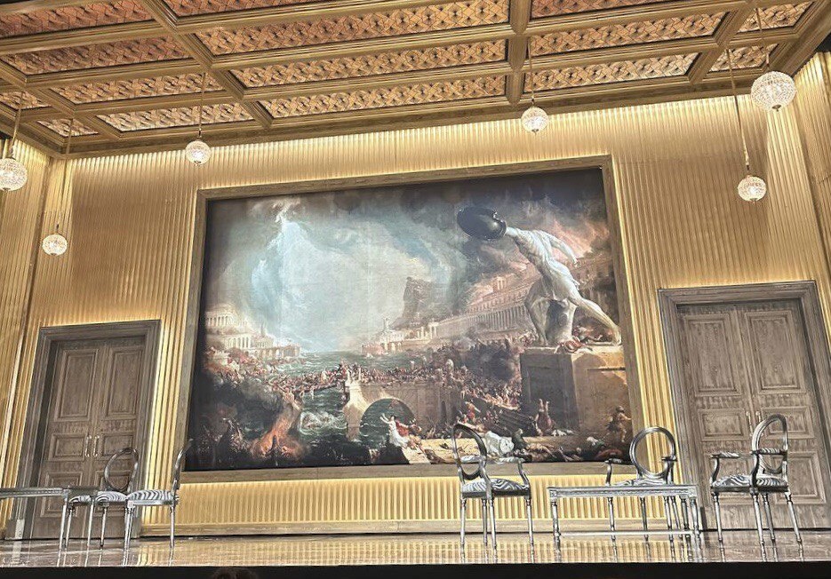 Сцена из спектакля «Игры интересов». Премьера. РАМТ. Фото автора.