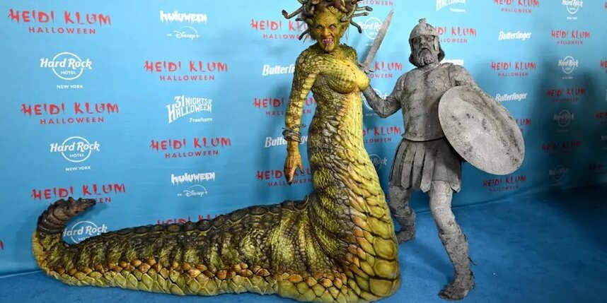    Хайди Клум превратилась в Медузу Горгону на своей вечеринке в честь Хеллоуина.соцсети