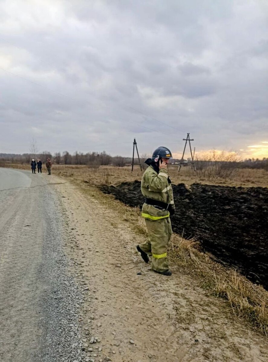   Пожар в Залесовском округе. Источник: t.me/aleksandr_plasteev