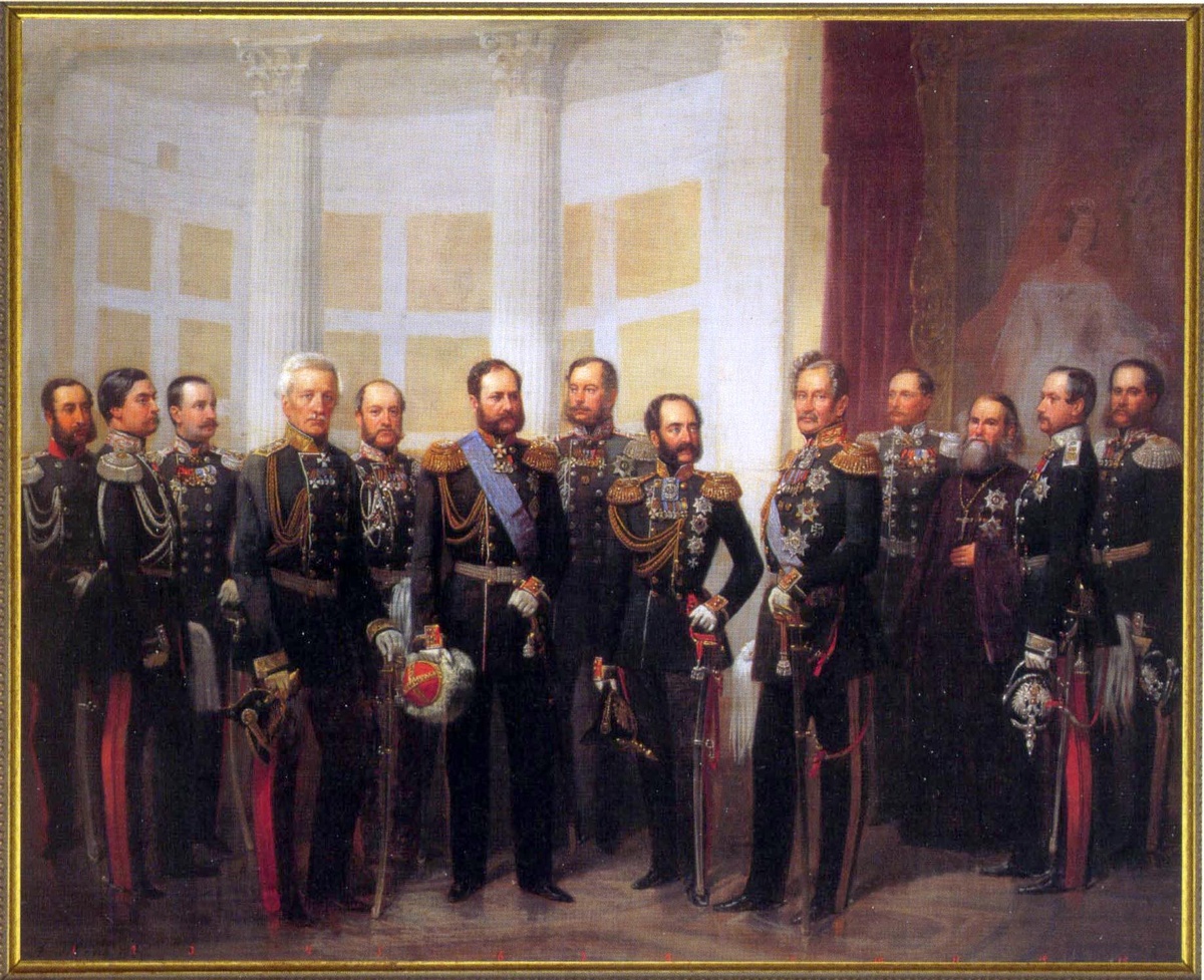 А.И.Гебенс Александр 1 со свитой его Императорского Величества.