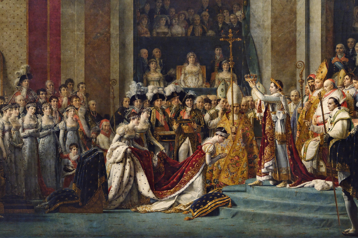 «Коронование императора Наполеона I и императрицы Жозефины в соборе Парижской Богоматери 2 декабря 1804 года», худ. Ж.-Л. Давид