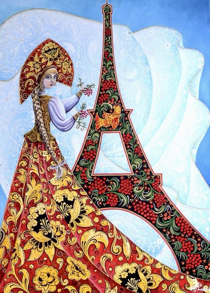 "Золотая хохлома", Алина Клейнер, 2015, 110*80 см