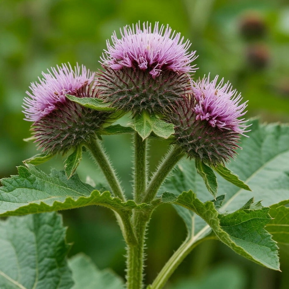 Лопух. Фото для иллюстрации создано нейросетью "Шедеврум"