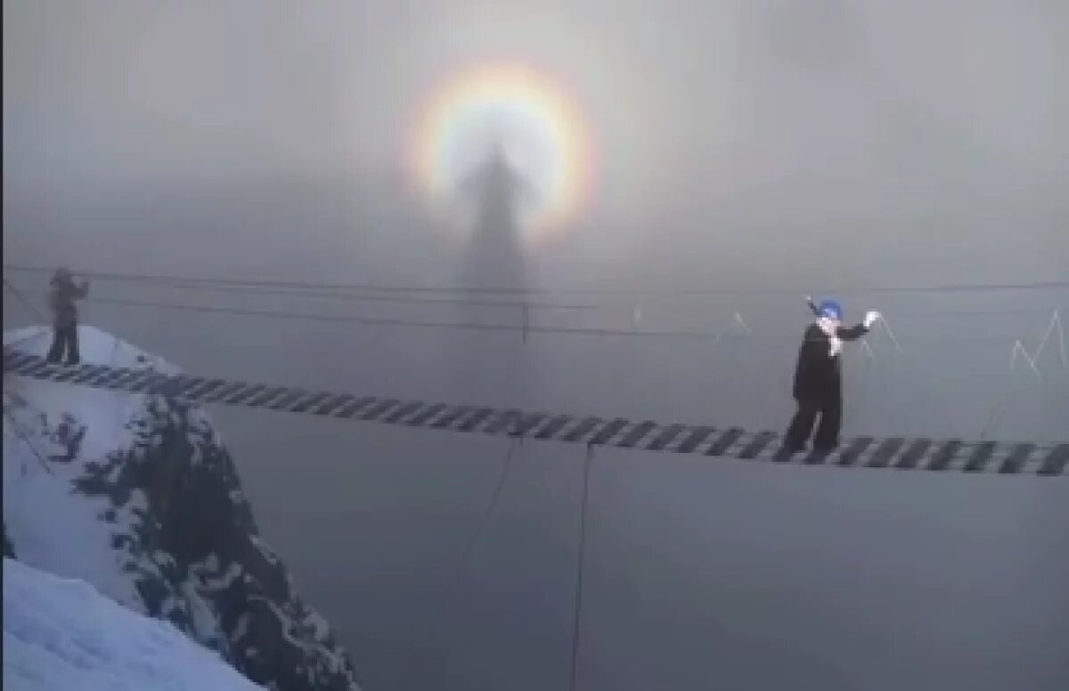    В горах Сочи на видео попал Брокенский призрак