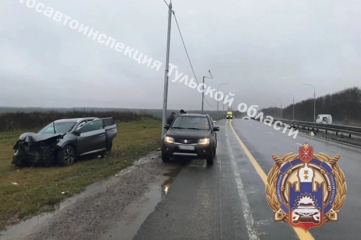    В Воловском районе водитель съехал в кювет и врезался в столб