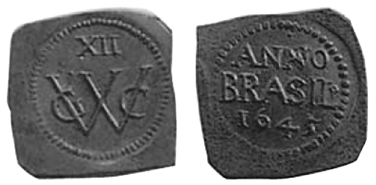 12 флоринов. Голландская адитнистрация в Бразилии. 