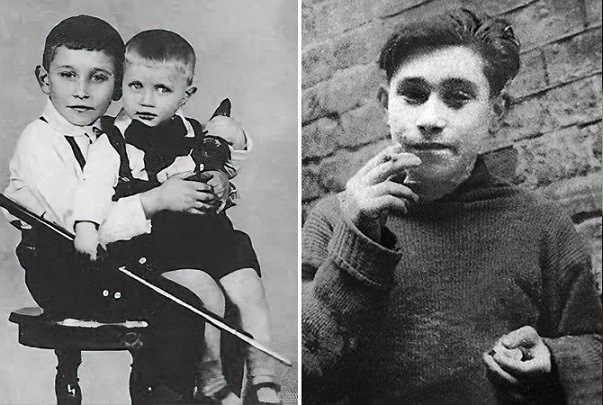 У Михаила остался младший брат – Леонид Соломонович Гольцман. Справа Светин в молодости.