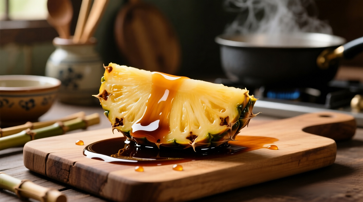 Ананас с соевым соусом