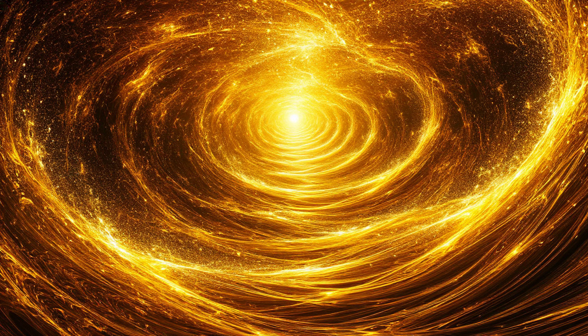 Отравленный обманом золотой поток изобилия, символическая графика