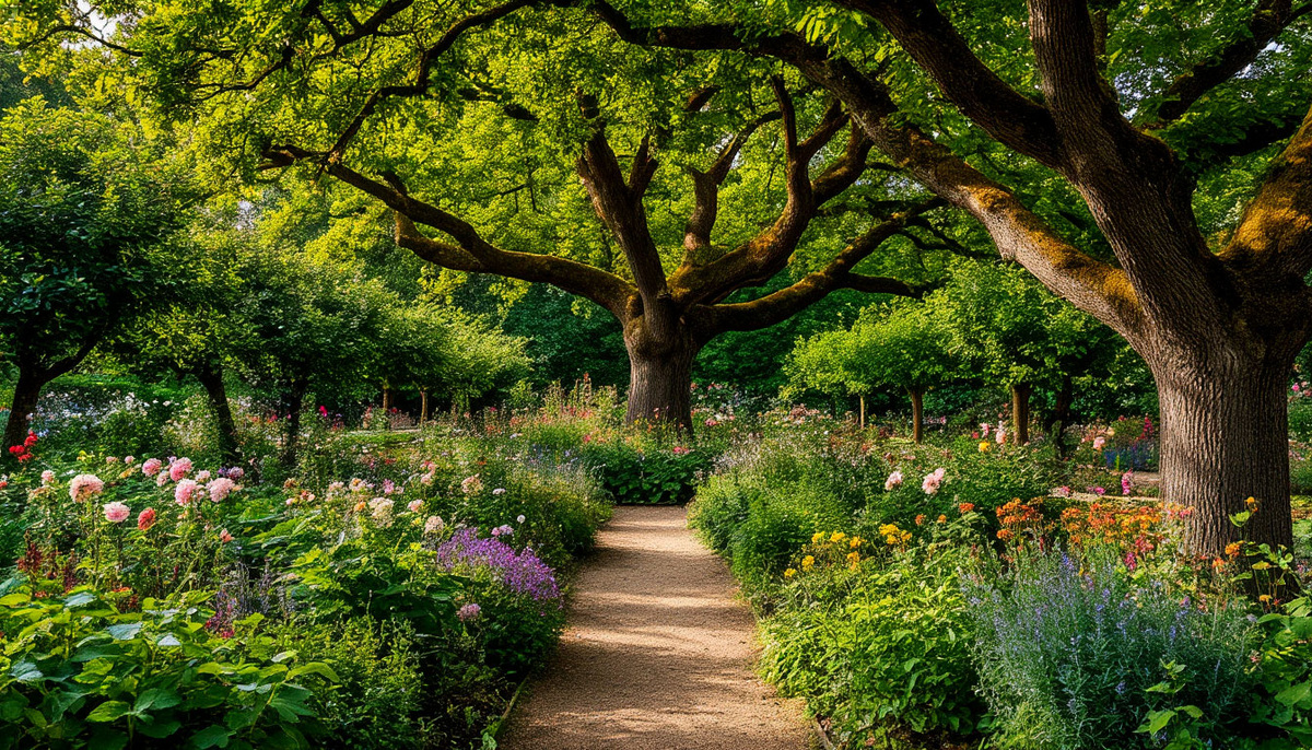 Сад, где каждое растение занимает своё предназначенное место: могучий дуб даёт тень, плодовые деревья питают, цветы радуют взор, а скромные травы исцеляют.