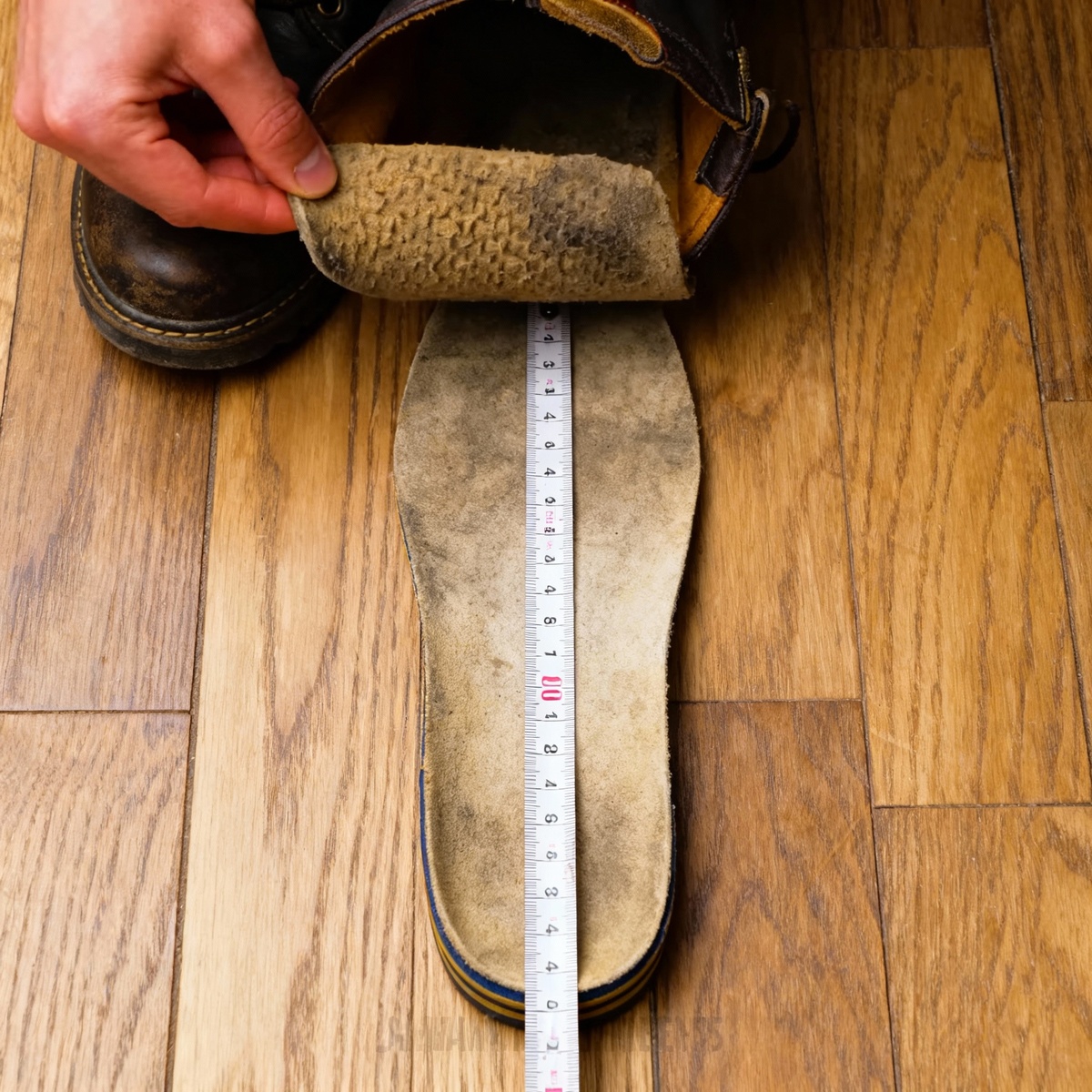 Измерьте длину старой стельки — это важно знать