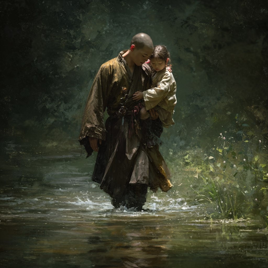 Притча о двух монахах и девочке