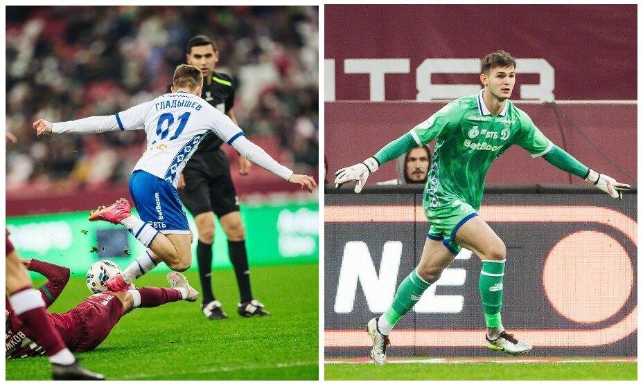  Динамовцы Гладышев и Расулов не жалели себя в Казани. Фото: соцсети ФК 