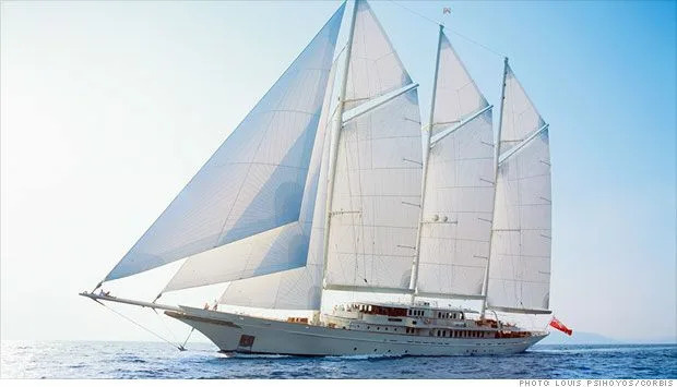 Современное парусное судно.