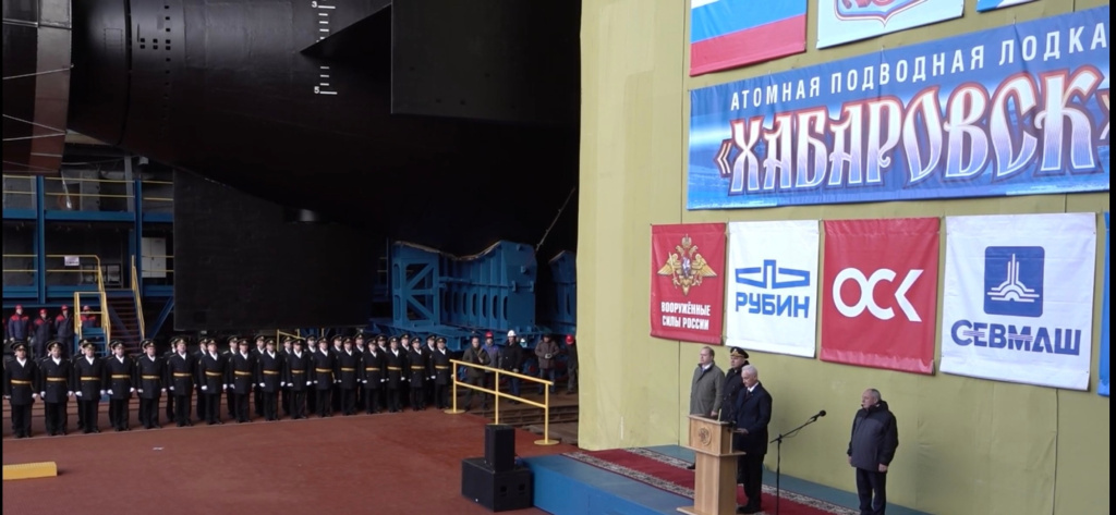 Торжественная церемония вывода из эллинга атомного подводного крейсера "Хабаровск" / Фото: "Объединенная судостроительная корпорация"  📷
