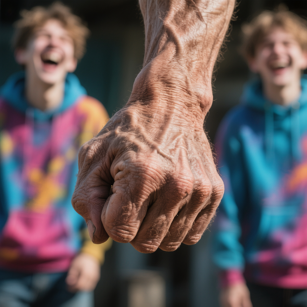 Сила гнева: кулаки сжаты, а слова так и не сказаны.