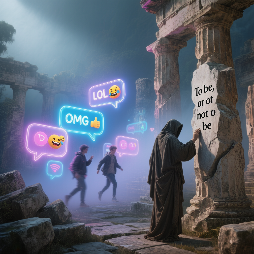 Руины великих слов: эхо прошлого спорит с языком будущего.