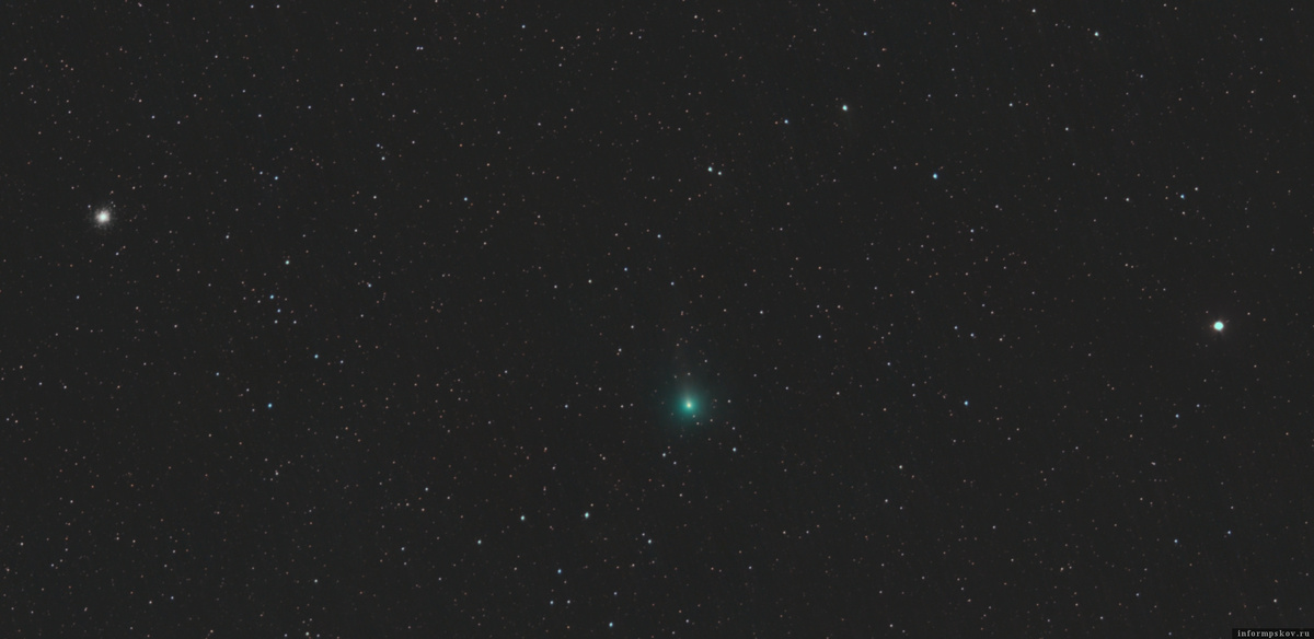 Комета Swan по центру. Фото Петра Митрофанова