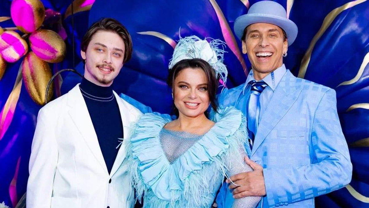    Наташа Королёва с сыном и мужем. Фото: Telegram @korolevastar