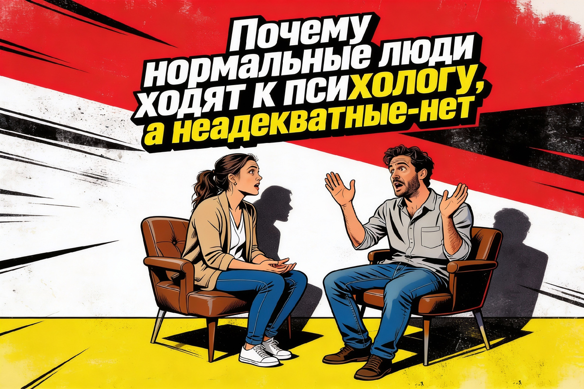 Нормальные люди ходят к психологу, а неадекватные - нет