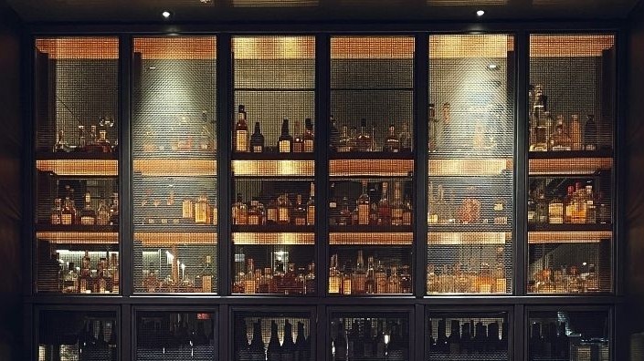 Разные стили виски в баре