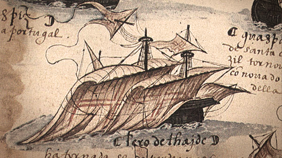Корабль Перо де Атаиди, из Memória das Armadas